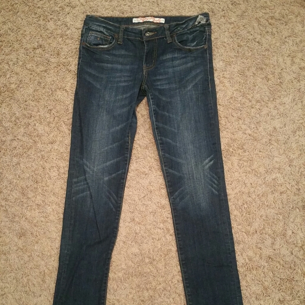 Dark blue jeans